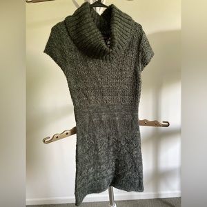 Gray short sleeve Sweater Dress